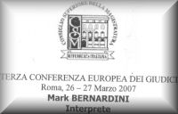 Consiglio d'Europa/Consiglio Superiore della Magistratura/Terza conferenza europea dei giudici ����� ������/������ ����� �������� ������� ������/������ ����������� ����������� �����