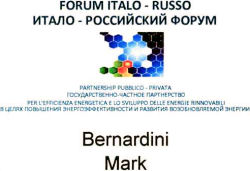 Forum italo-russo "Partenariato pubblico-privato per l'efficienza energetica e lo sviluppo delle energie rinnovabili" �����-���������� ����� "��������������-������� ����������� � ����� ��������� ������������������� � �������� �������������� �������"